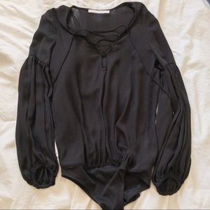 [zara] black bodysuit